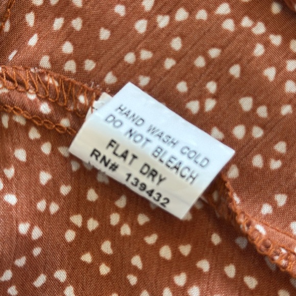 Papermoon Blouse – Size M, Brown with Abstract Dot Print, 100% Polyester - Picture 11 of 11